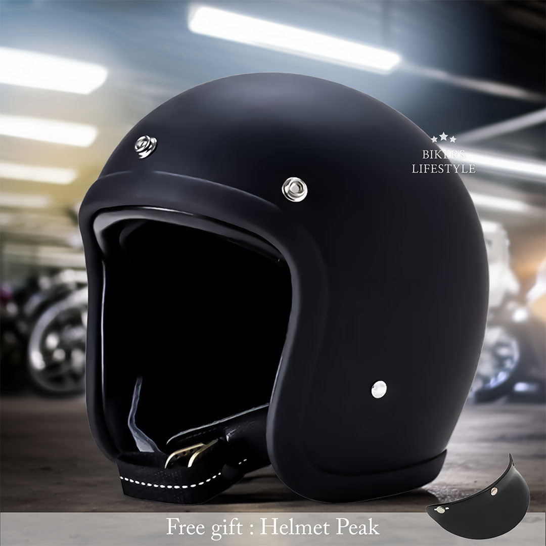 Casco de moto vintage de perfil bajo certificado DOT y ECE
