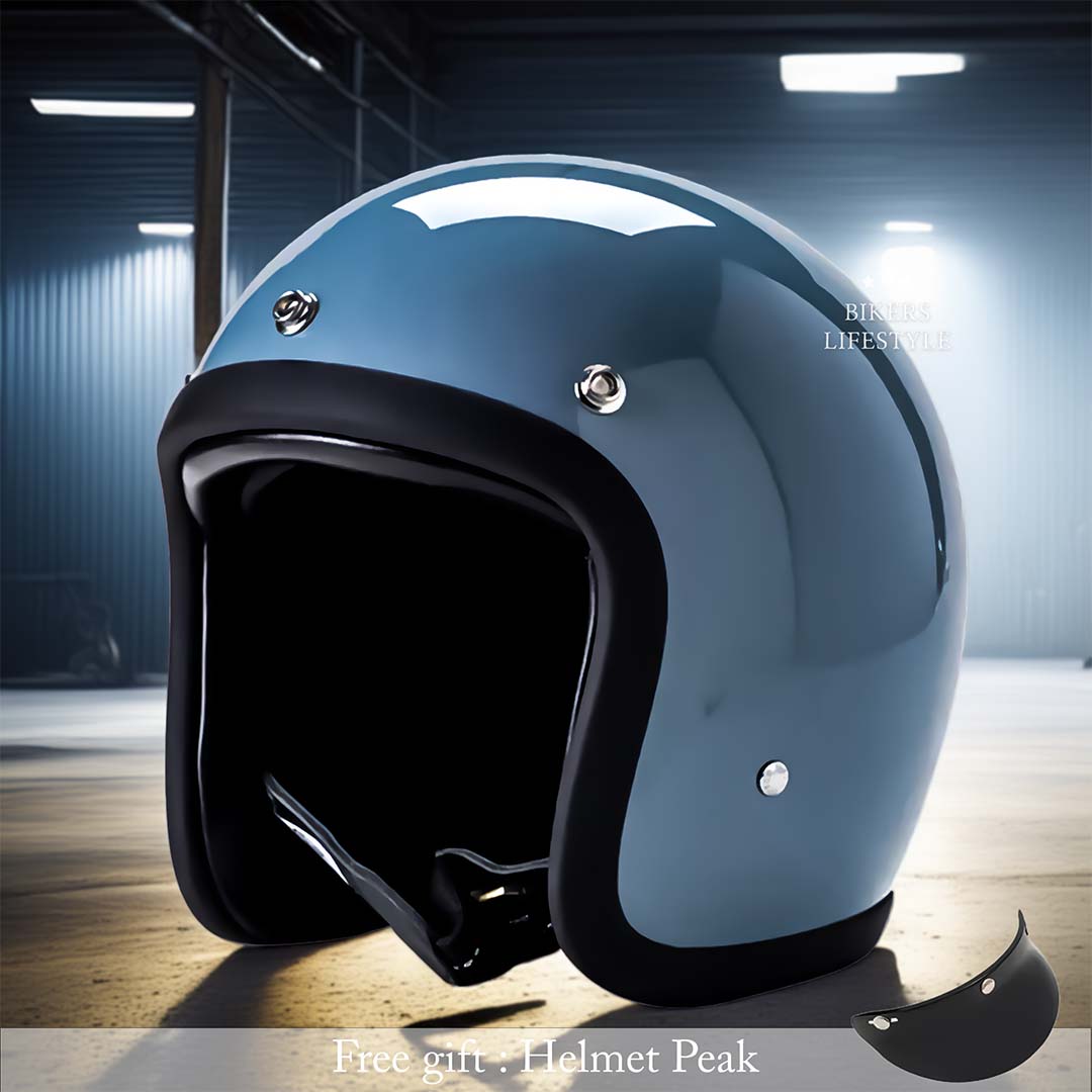 Casco de moto vintage de perfil bajo certificado DOT y ECE