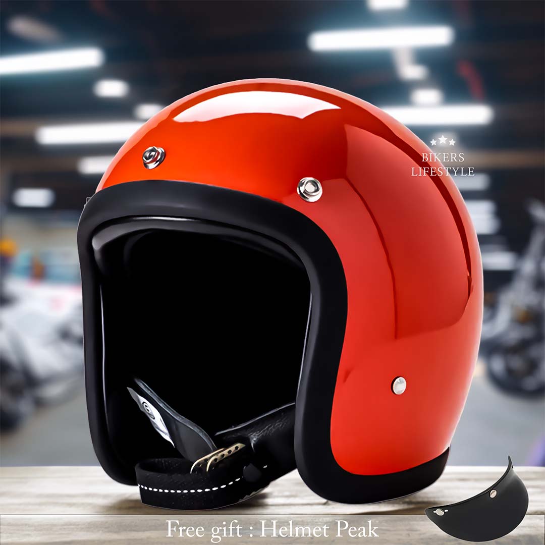 Casco de moto vintage de perfil bajo certificado DOT y ECE