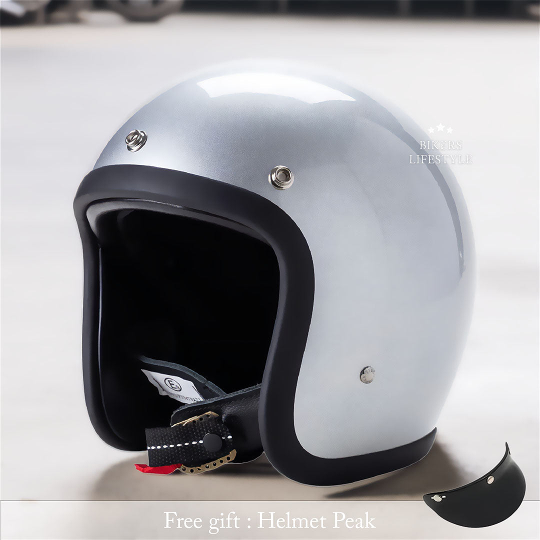 Casco de moto vintage de perfil bajo certificado DOT y ECE