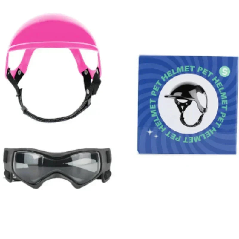 Casco para perros con gafas de protección ocular