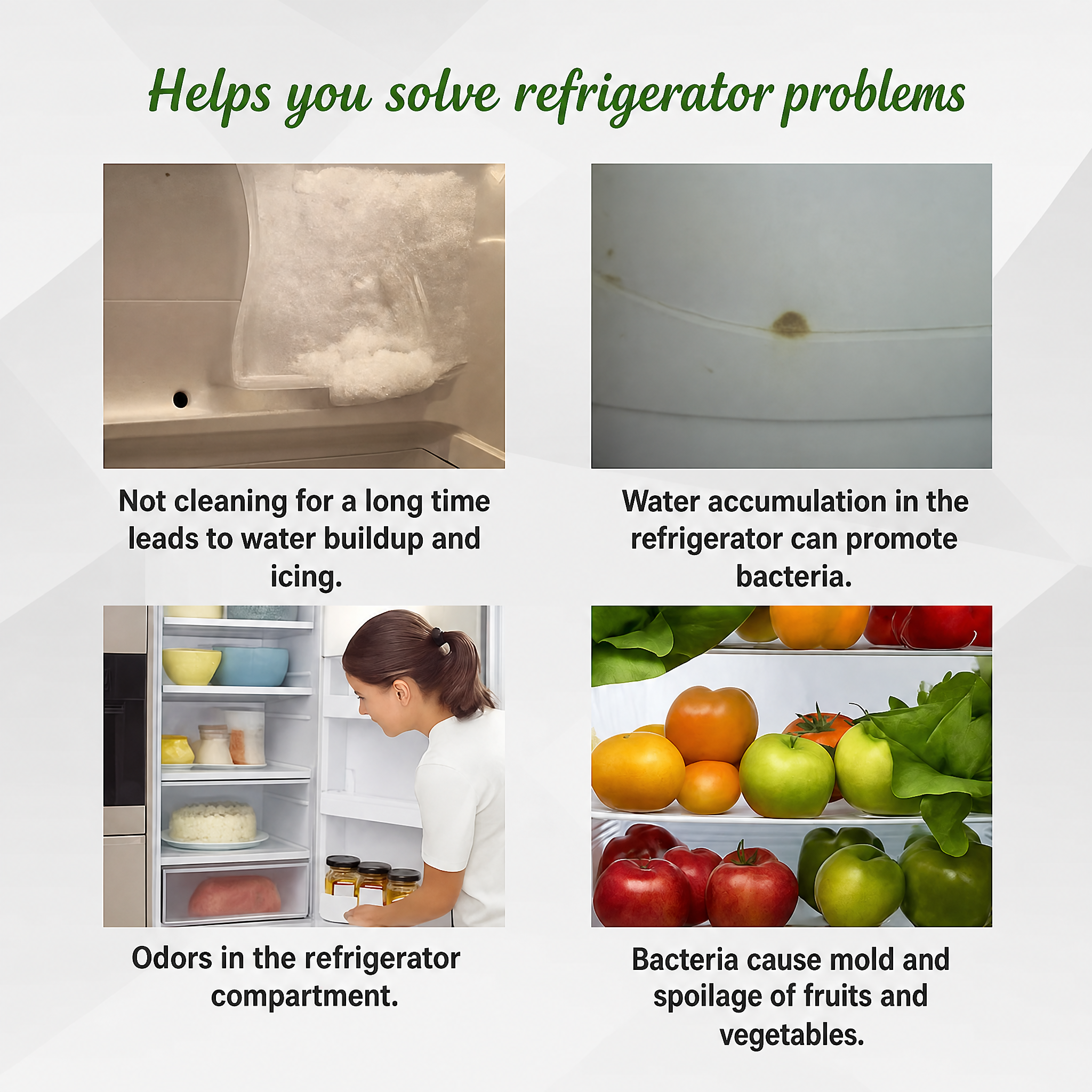 Cepillo de Limpieza para Frigorífico | Eliminación de Olores | Limpieza Flexible de Desagües | Fácil e Higiénico | Frost