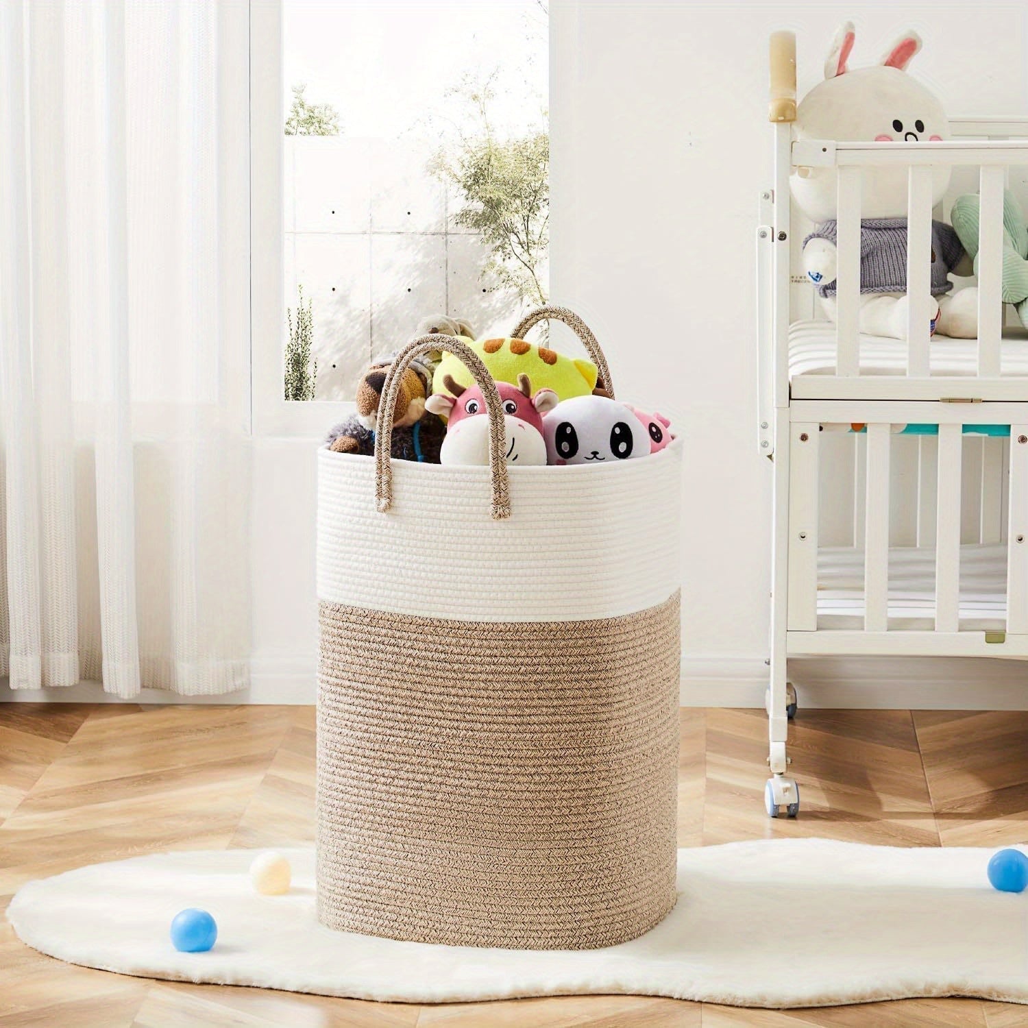 Cesta de ropa trenzada extragrande - Espacio para todas tus cosas, duradera y práctica