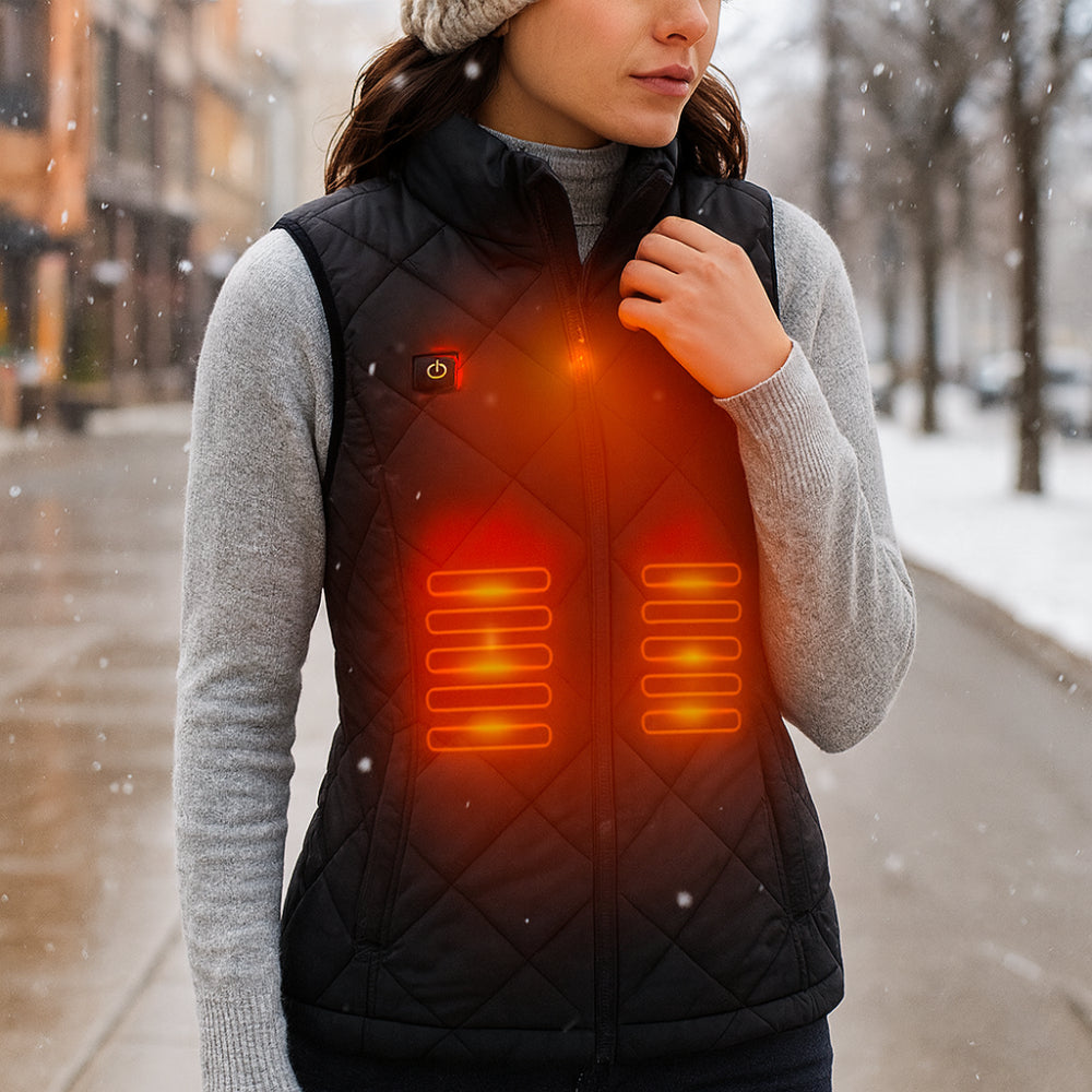 Chaleco calefactable para mujer con calefacción eléctrica