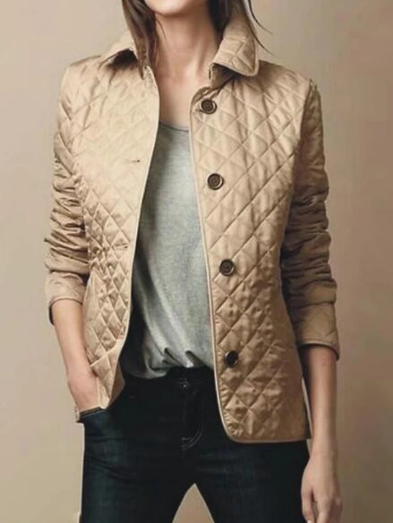 Chaqueta acolchada ligera para mujer de uso diario