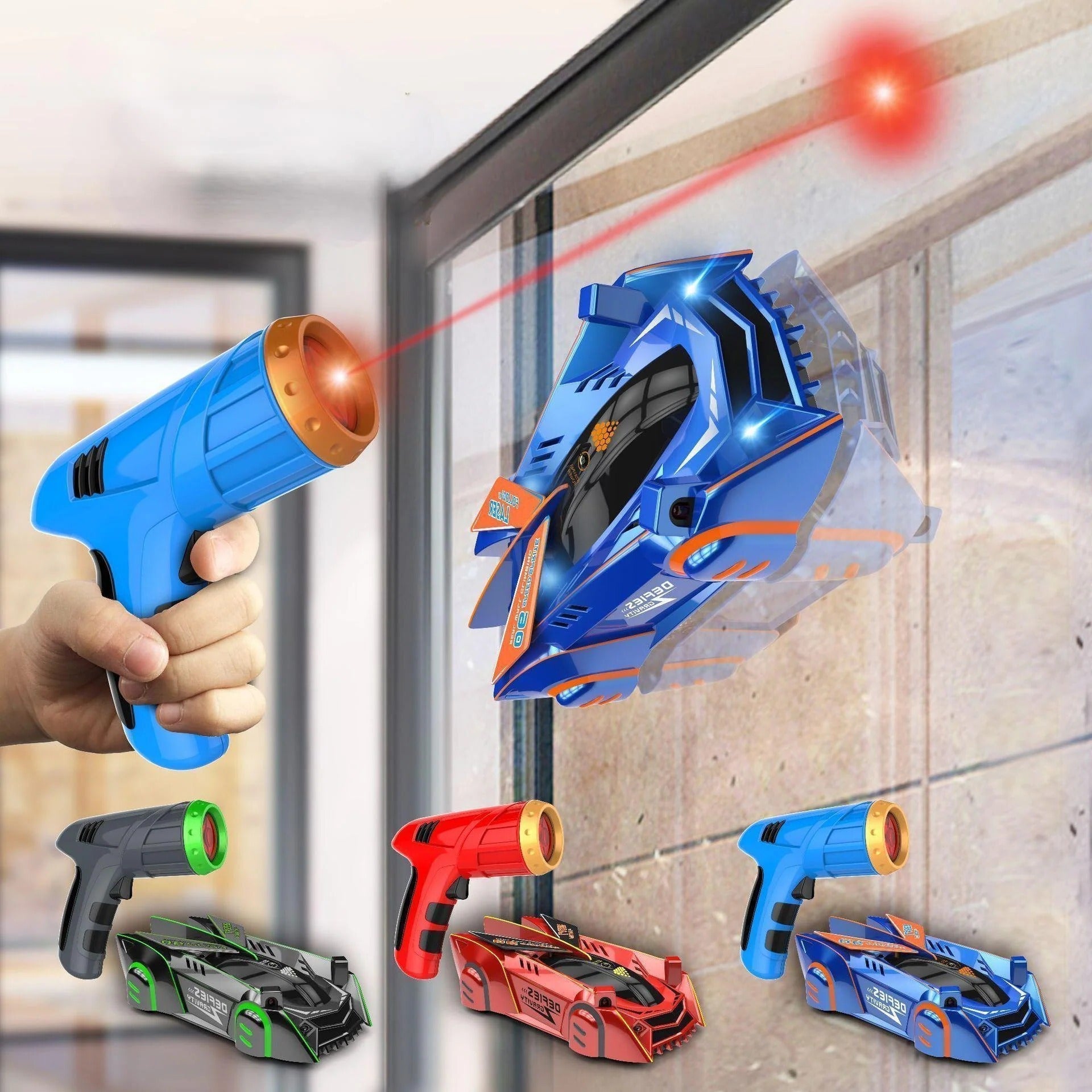 Coche RC Trepador de Paredes con Luces Láser