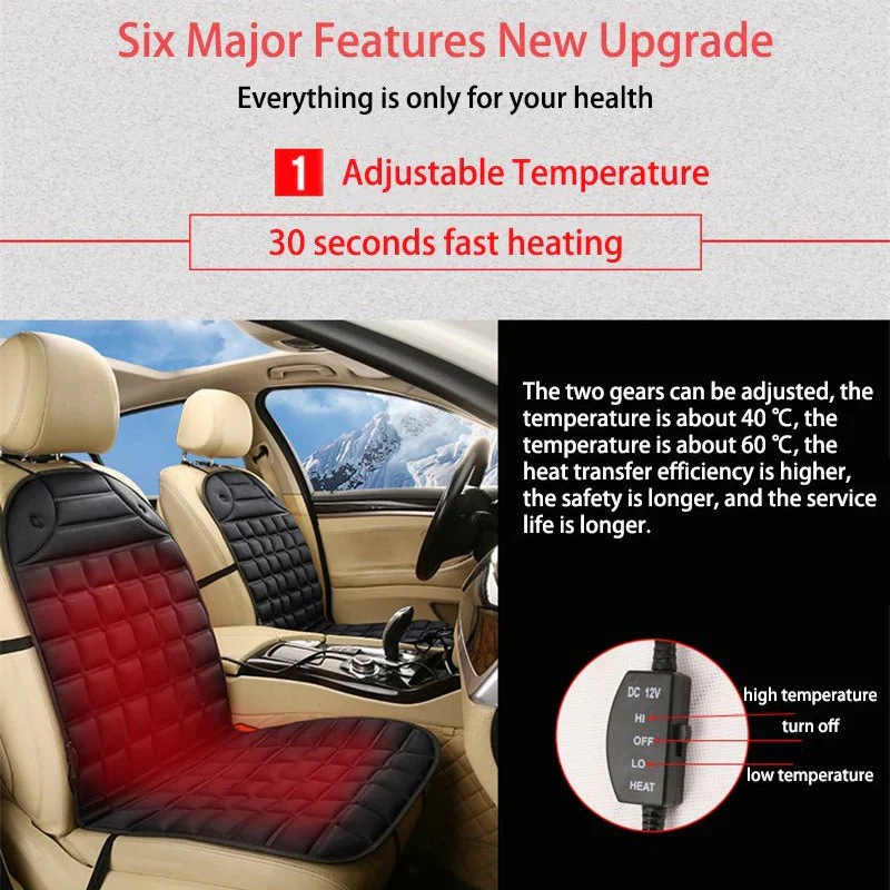 Cojín calefactable para asiento de coche