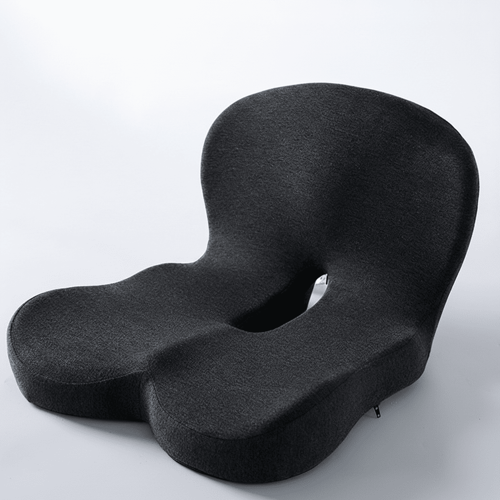 Cojín de asiento ergonómico de espuma viscoelástica con alivio de presión y base antideslizante