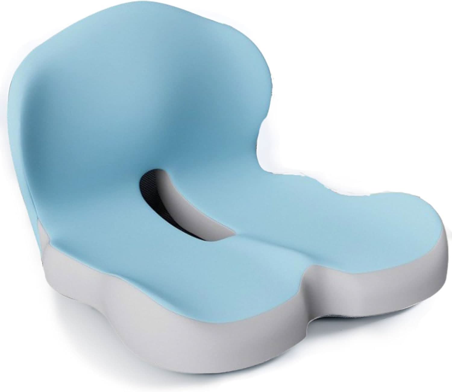 Cojín de asiento ergonómico de espuma viscoelástica con alivio de presión y base antideslizante