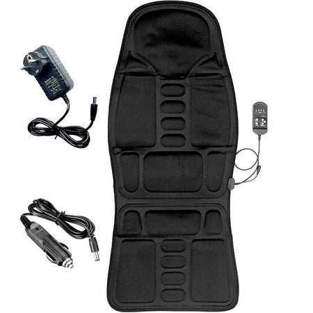 Cojín de masaje con calor de 8 modos para espalda, cuello y cuerpo completo – Perfecto para coche y hogar