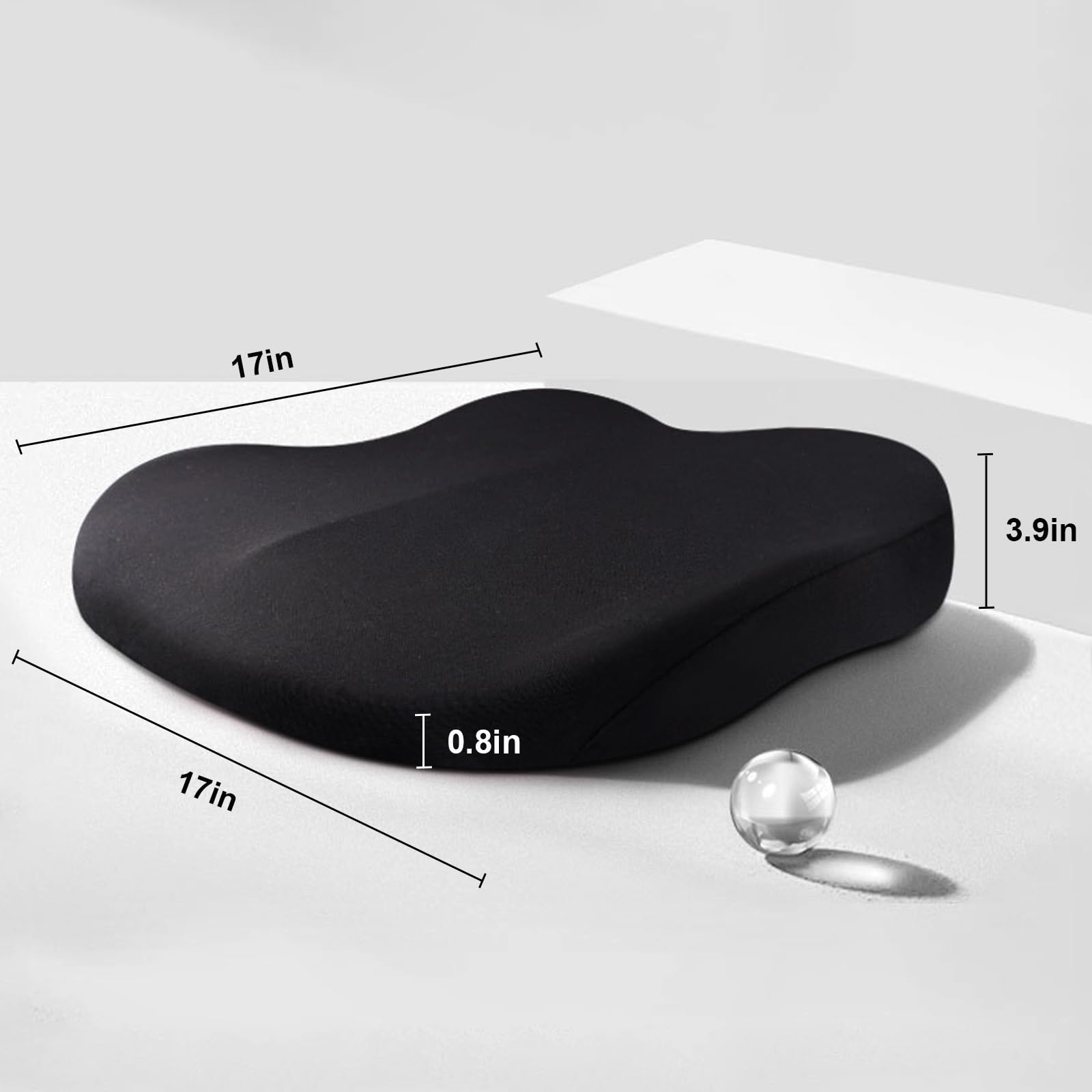 Cojín elevador para coche con espuma viscoelástica – Alzador ergonómico de asiento