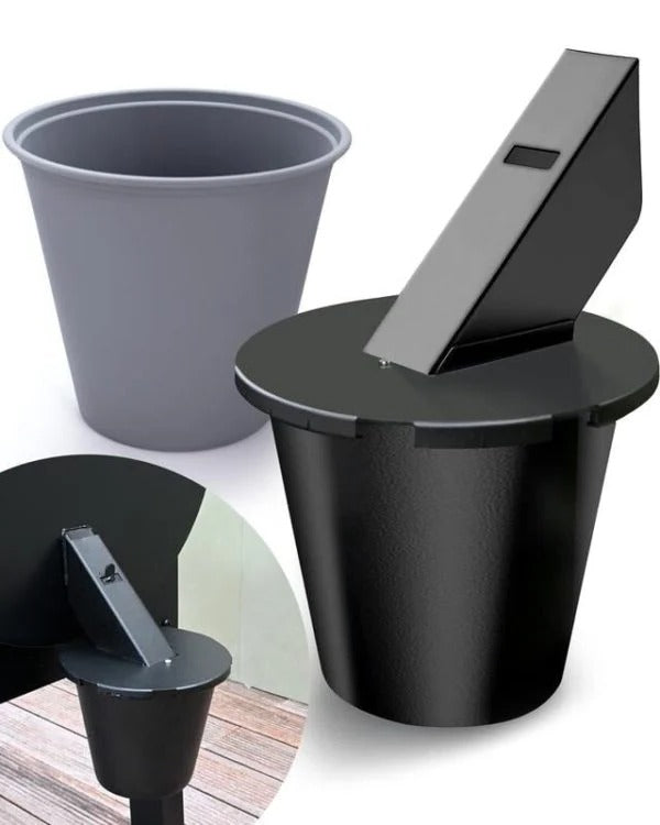 Colector de grasa mejorado para barbacoa con tapa segura y forro reutilizable