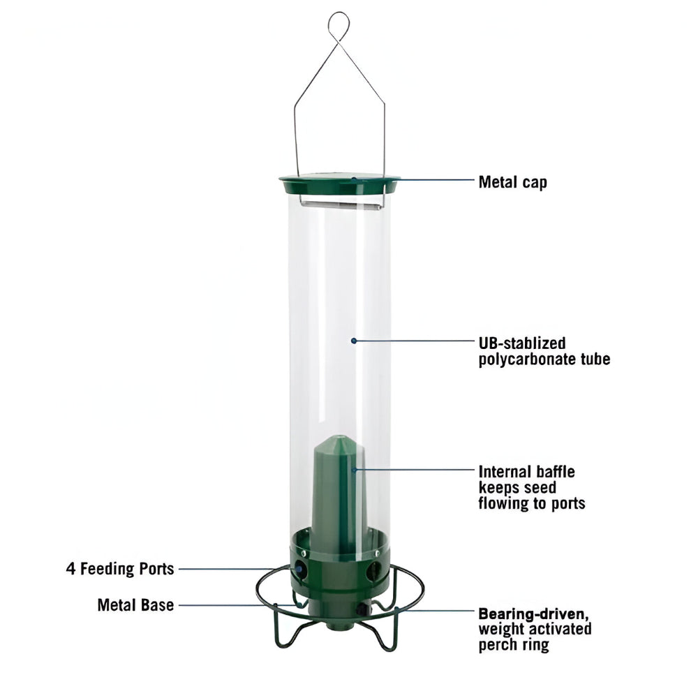 Comedero para pájaros metálico antiardillas colgante para exterior