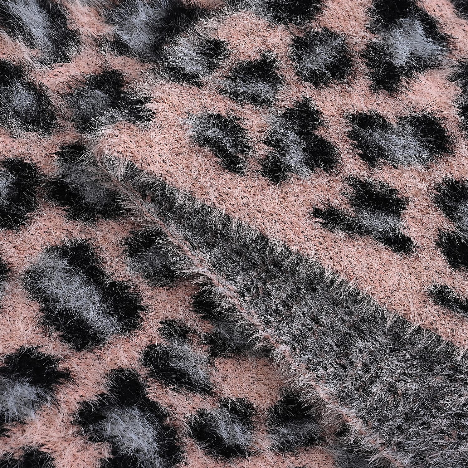 Conjunto de bufanda y gorro con estampado de leopardo para mujer Styled By – Accesorios de invierno de 2 piezas
