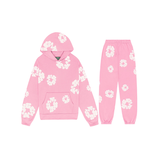 Conjunto de chándal con capucha y pantalón estampado floral
