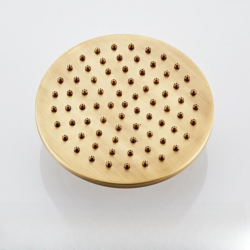Conjunto de grifería de ducha vintage en cobre con válvula termostática de latón