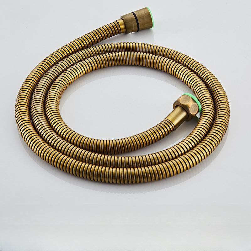 Conjunto de grifería de ducha vintage en cobre con válvula termostática de latón
