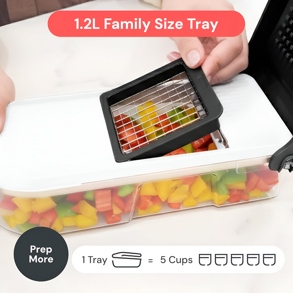 Cortador de verduras manual con set de cuchillas intercambiables