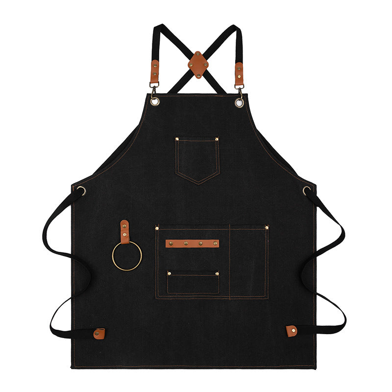 Delantal de lona sin mangas, impermeable y resistente al aceite