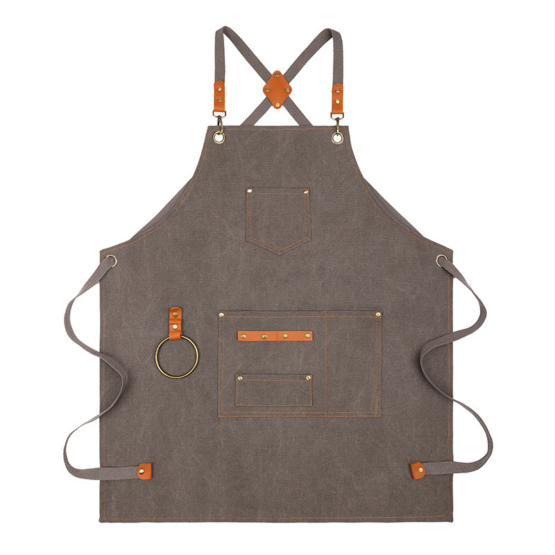Delantal de lona sin mangas, impermeable y resistente al aceite