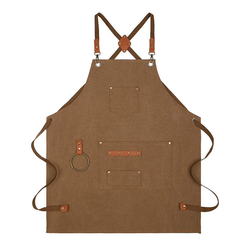 Delantal de lona sin mangas, impermeable y resistente al aceite