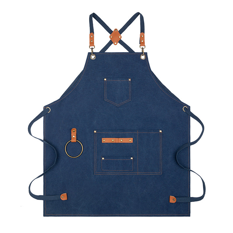 Delantal de lona sin mangas, impermeable y resistente al aceite