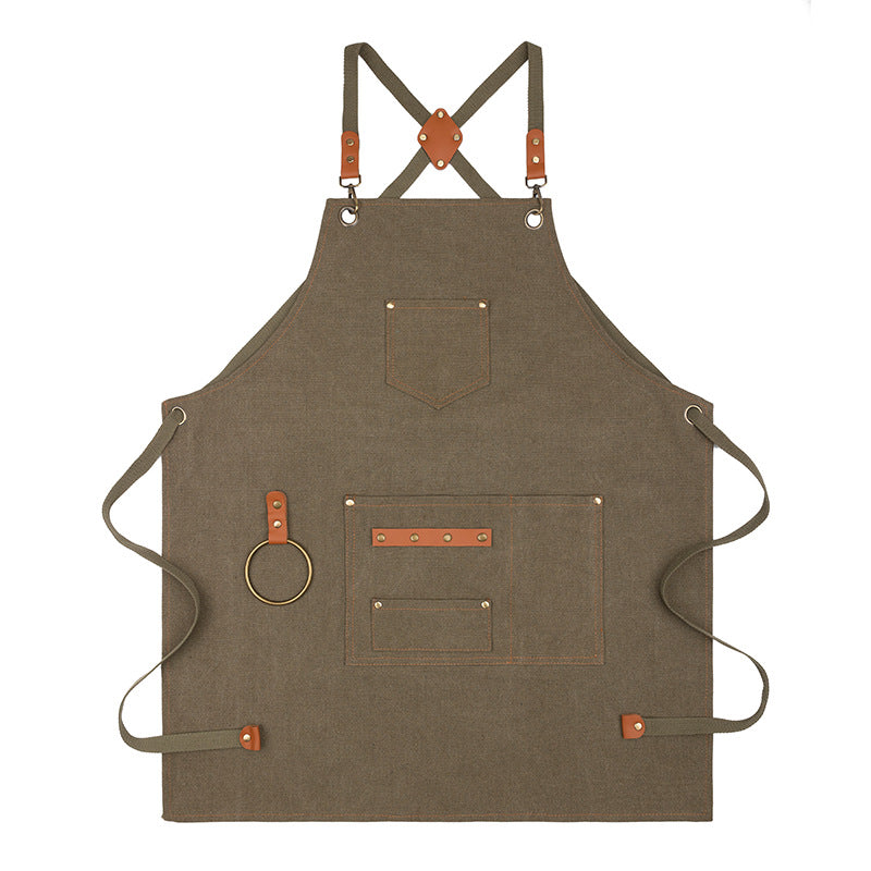 Delantal de lona sin mangas, impermeable y resistente al aceite