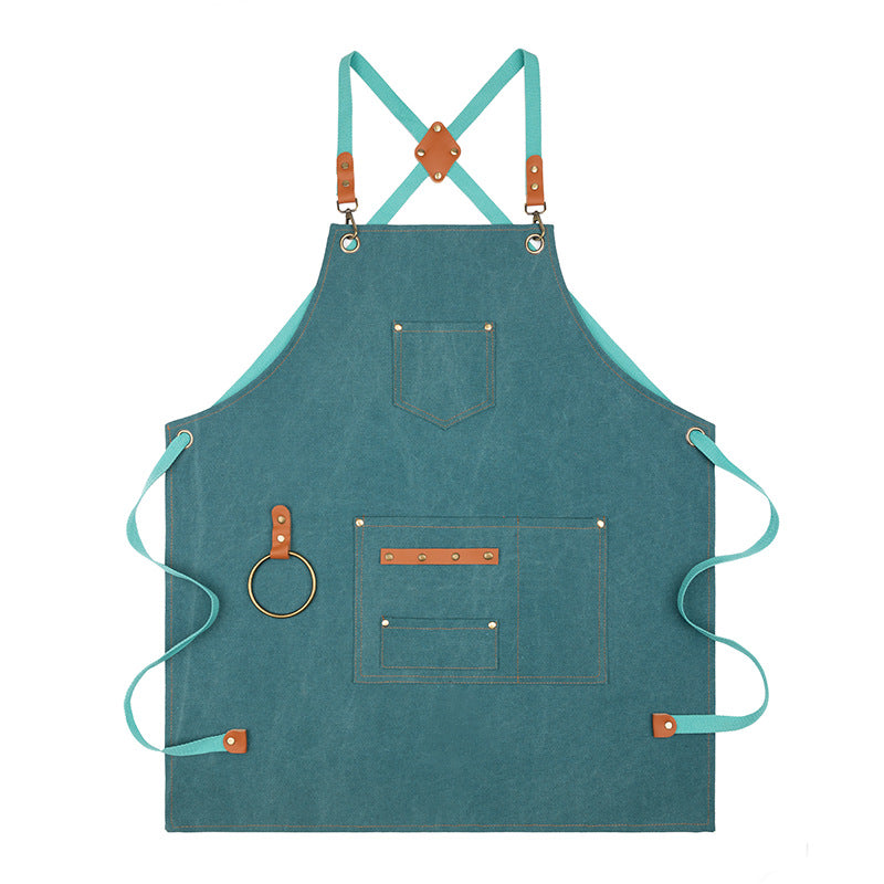Delantal de lona sin mangas, impermeable y resistente al aceite