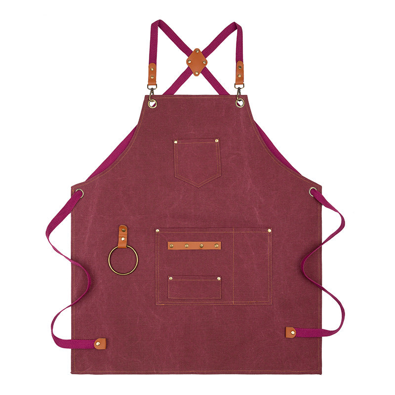 Delantal de lona sin mangas, impermeable y resistente al aceite