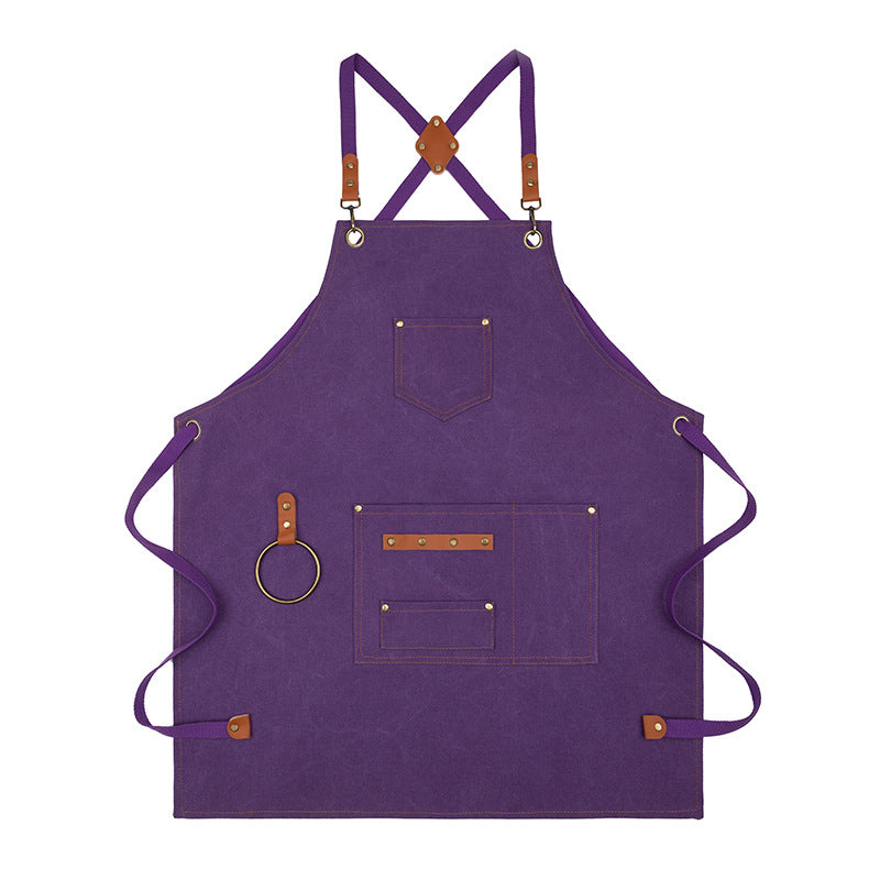 Delantal de lona sin mangas, impermeable y resistente al aceite