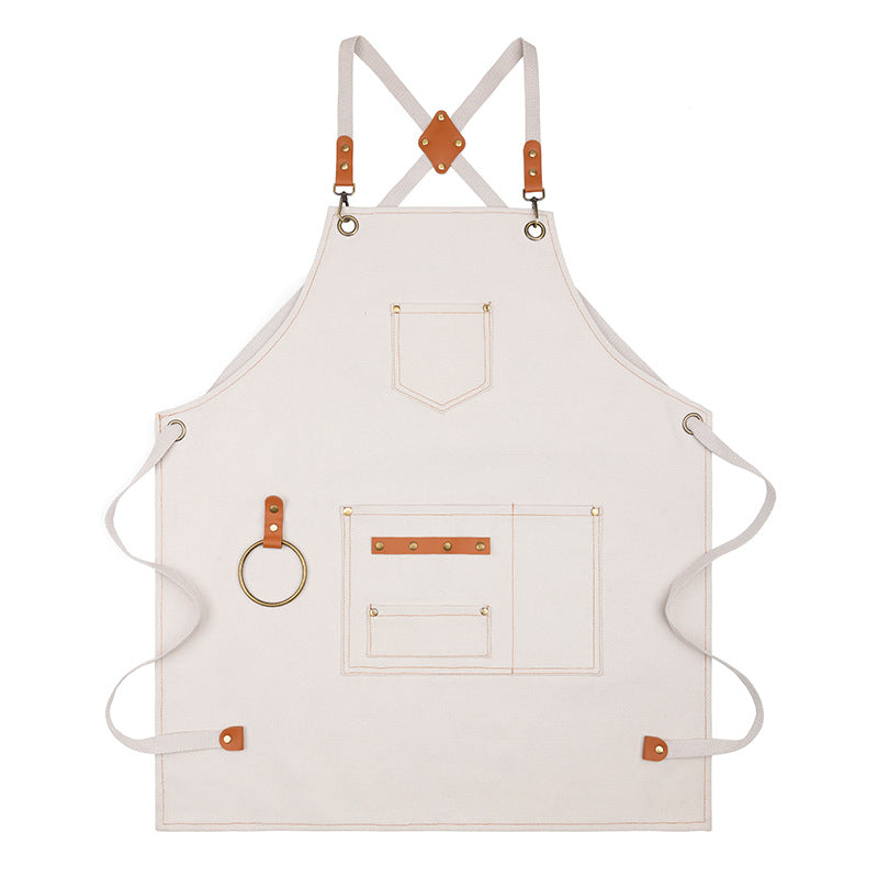 Delantal de lona sin mangas, impermeable y resistente al aceite