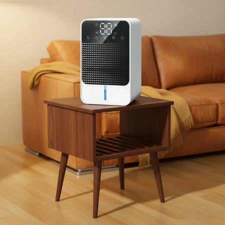 Deshumidificador Mini para Sótano y Dormitorio con Panel Táctil LED, Depósito de 1,5 l y Manguera de Drenaje