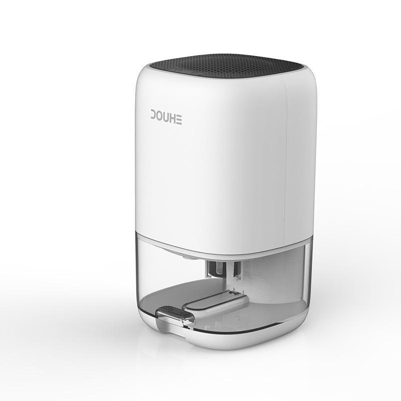 Deshumidificador mini portátil para sótano, trastero, armario y baño con depósito de agua transparente