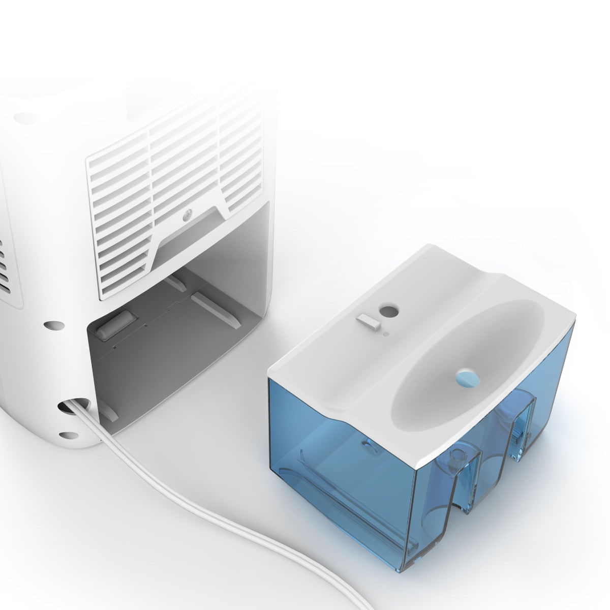 Deshumidificador portátil con temporizador para sótano, cámara sanitaria y baño con purificador de aire