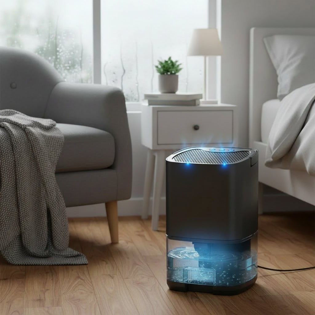 Deshumidificador portátil para dormitorio, sótano y espacios pequeños con funcionamiento silencioso