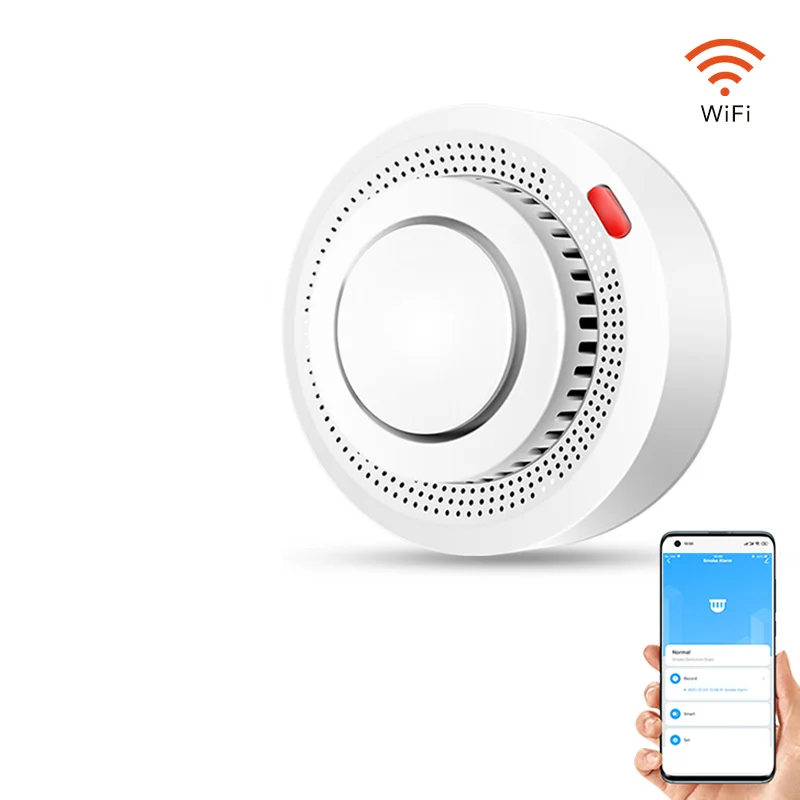 Detector inteligente WiFi de humo y calor con alarma de incendios