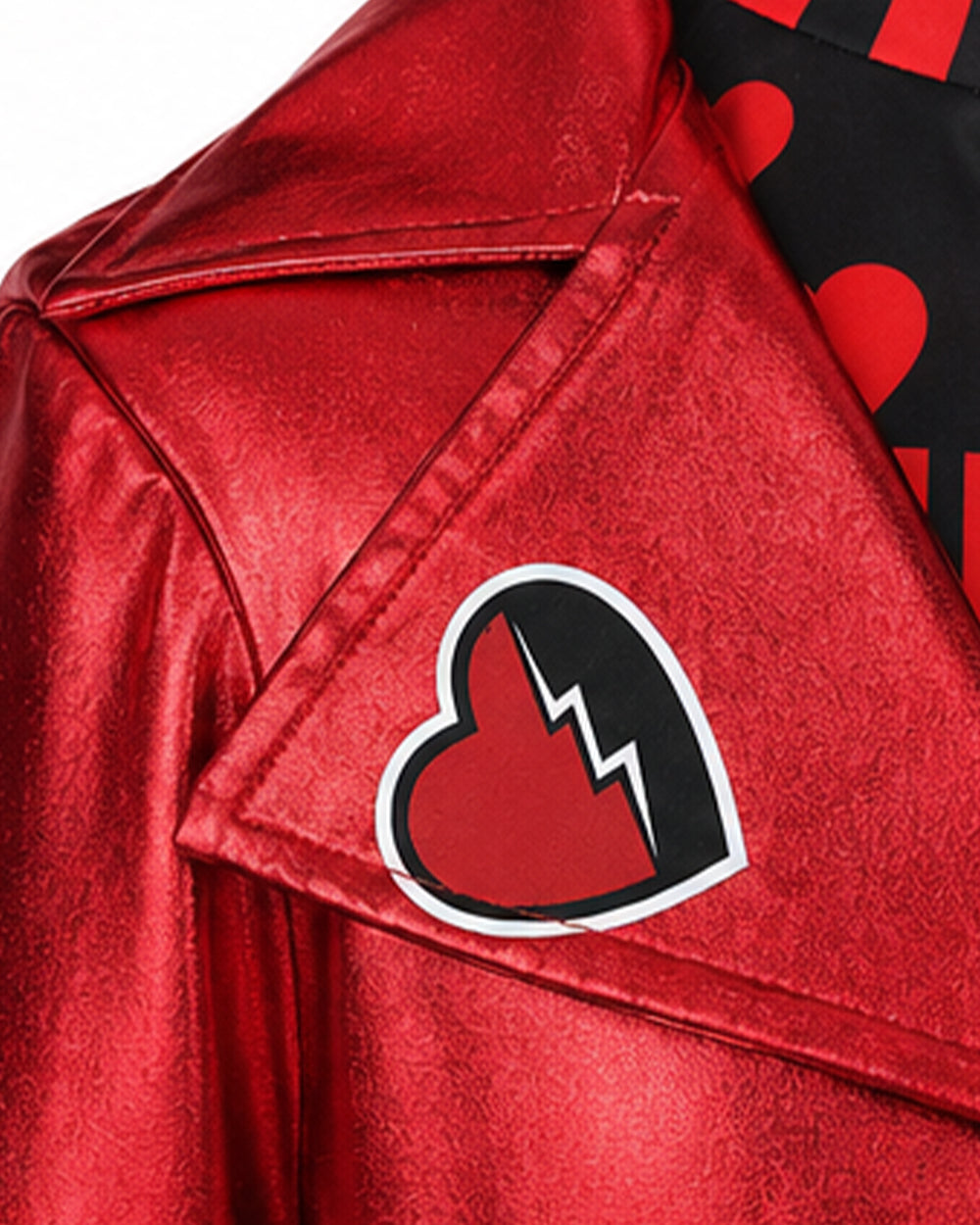 Disfraz de princesa temático de corazones rojos