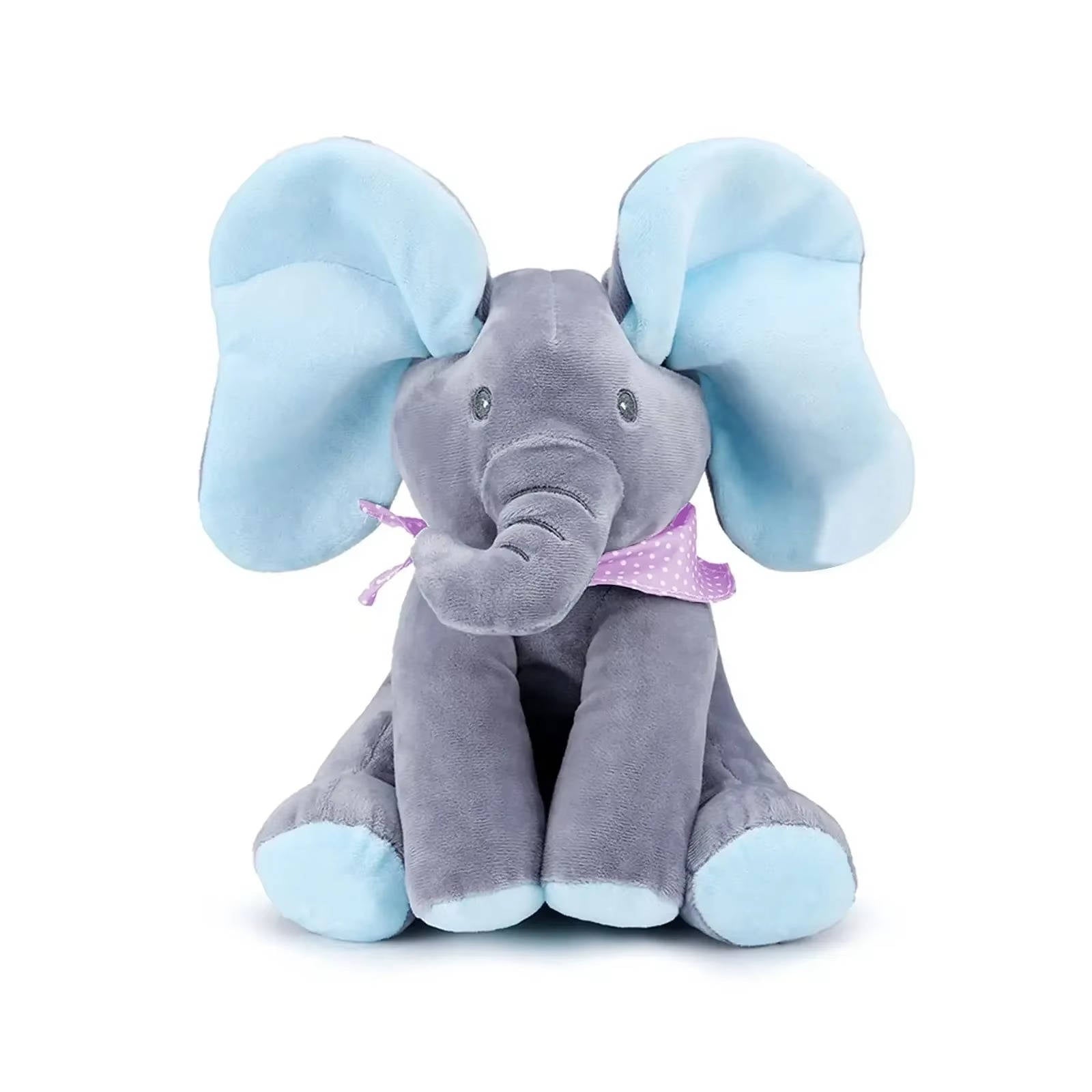 Elefante de peluche interactivo con cucú y canciones