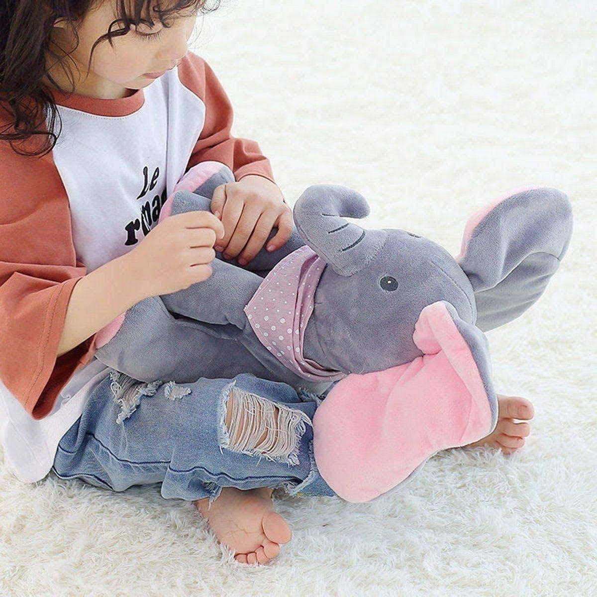 Elefante de peluche interactivo con cucú y canciones