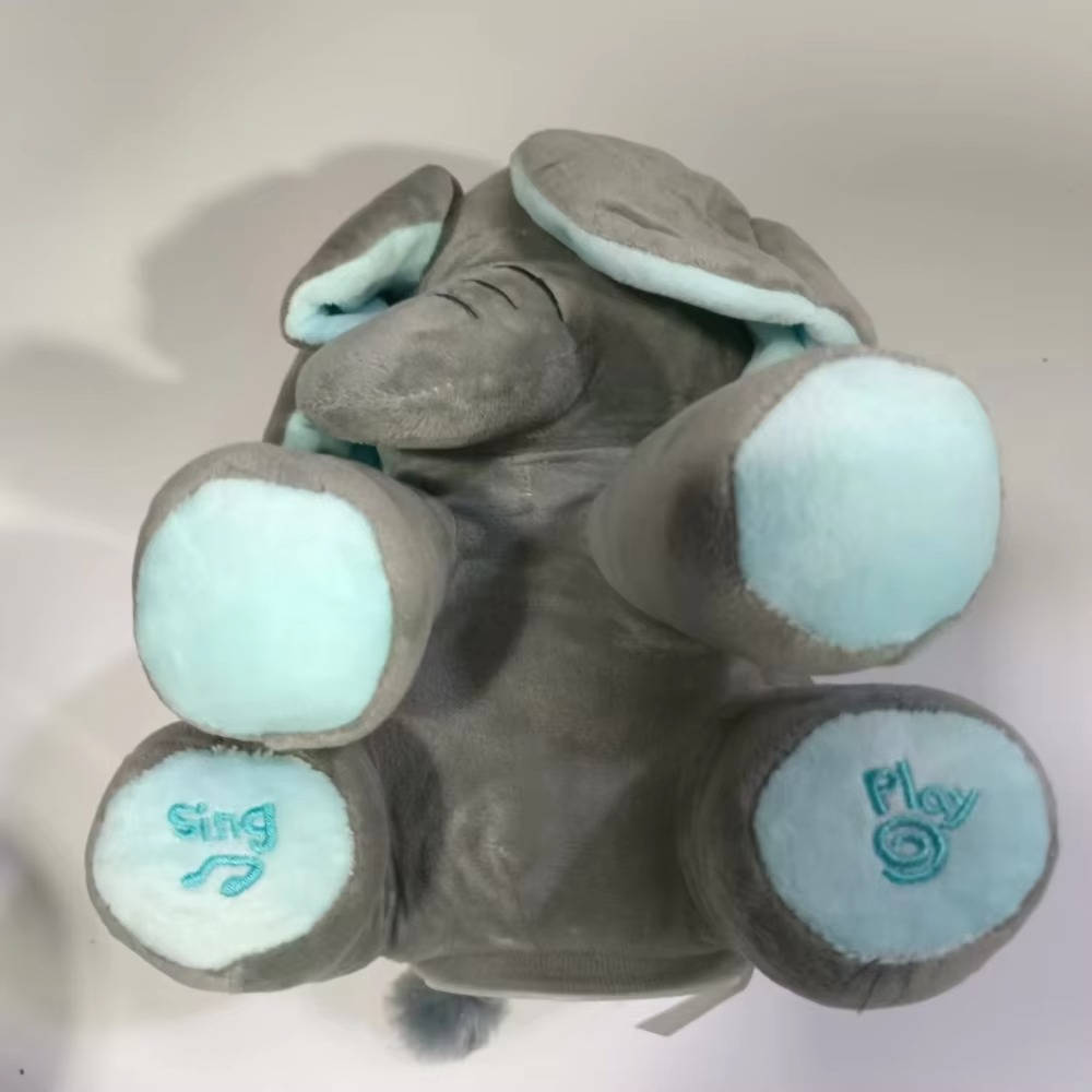 Elefante de peluche interactivo con cucú y canciones