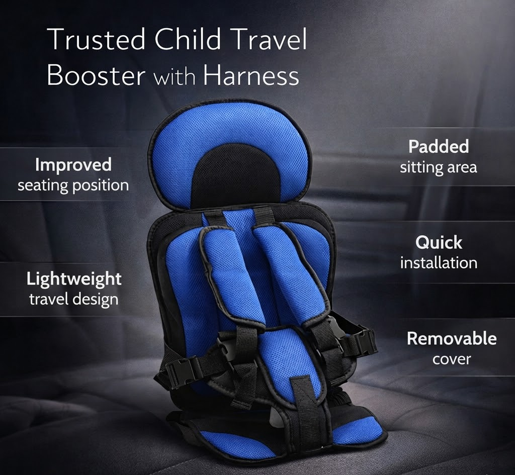 Elevador de asiento infantil para coche con cojín de seguridad