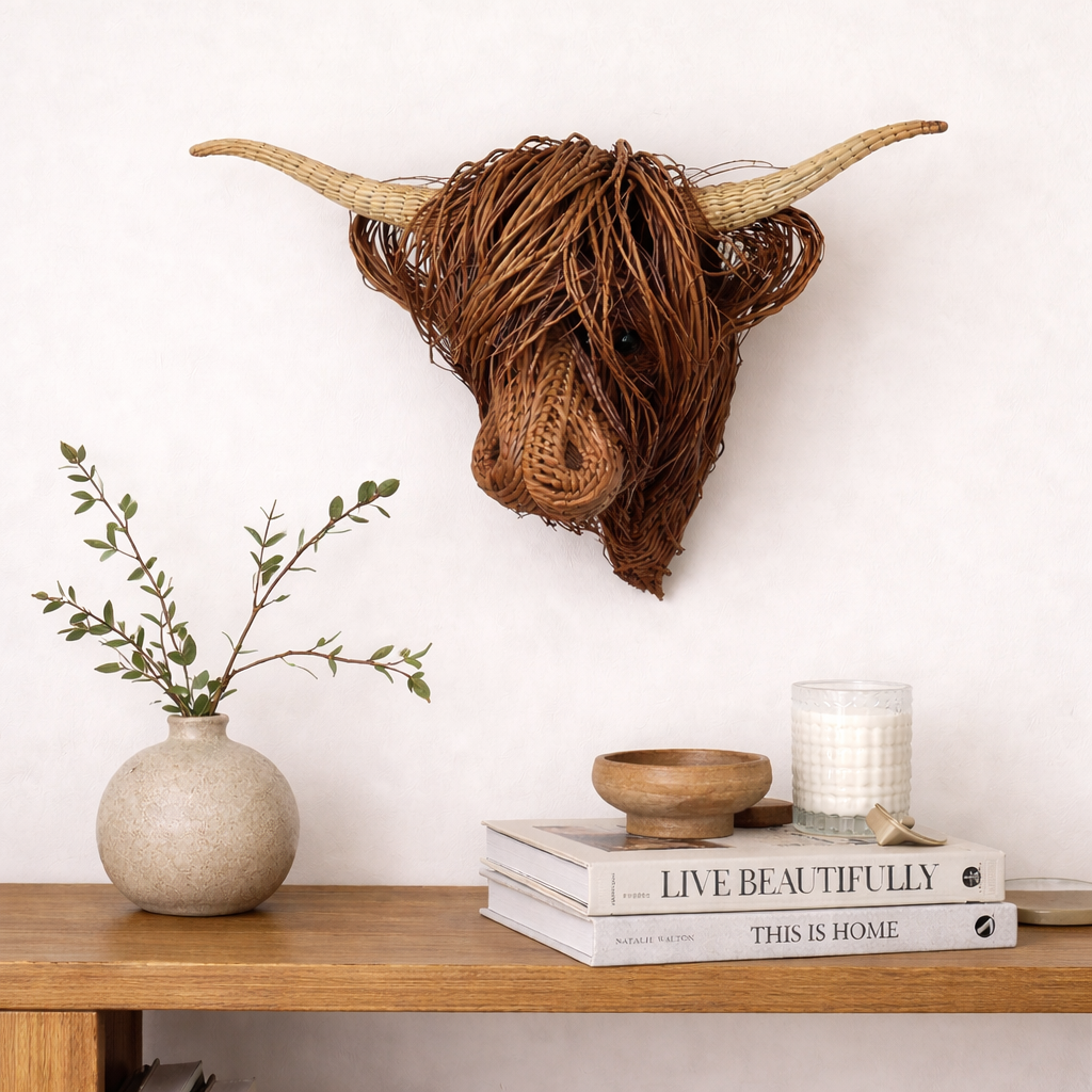Escultura de pared vaca Highland – Bowie