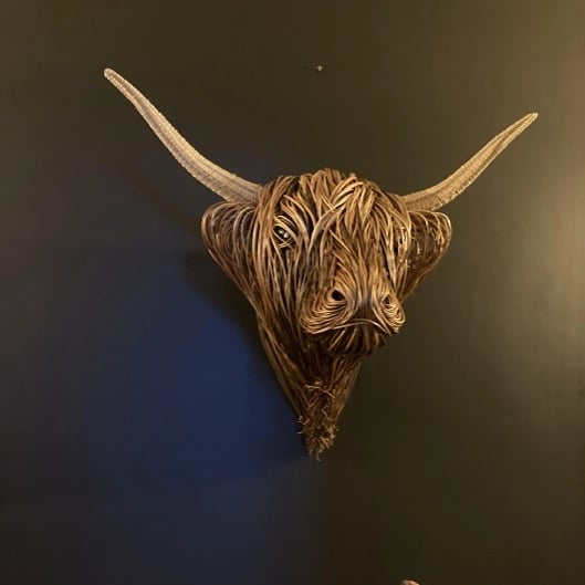 Escultura de pared vaca Highland – Bowie