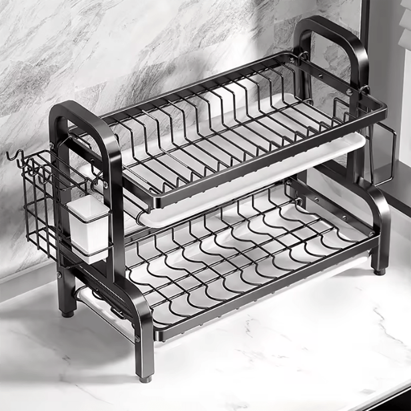 Escurreplatos de dos niveles – Orden y estilo en la cocina