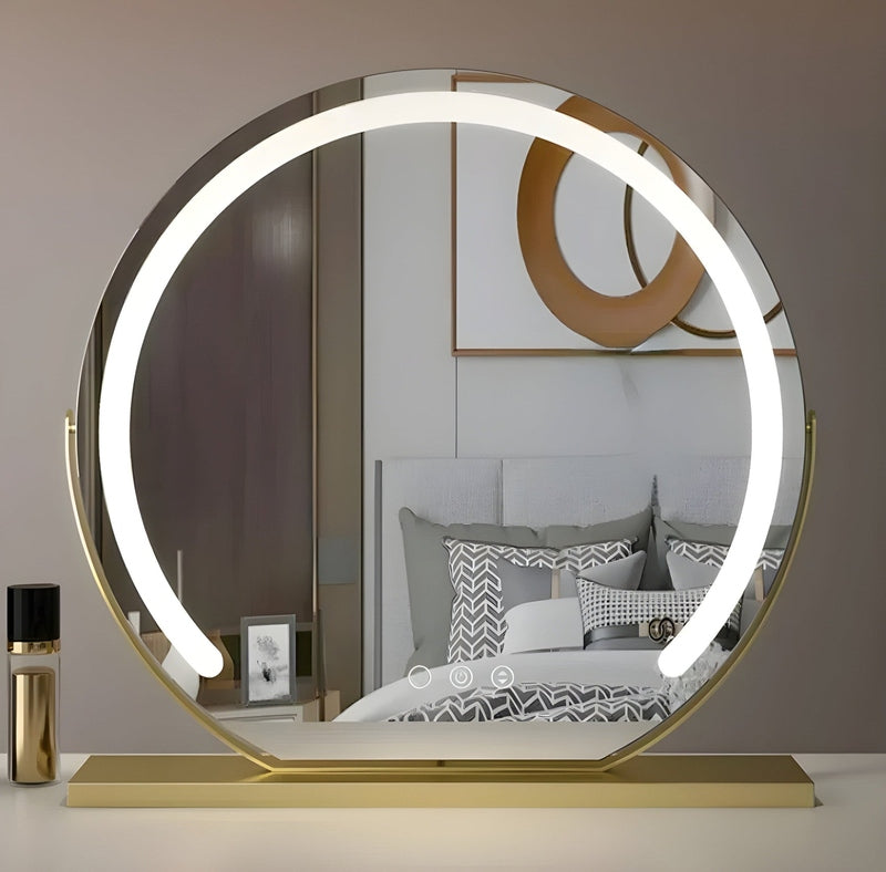 Espejo de maquillaje con luz LED