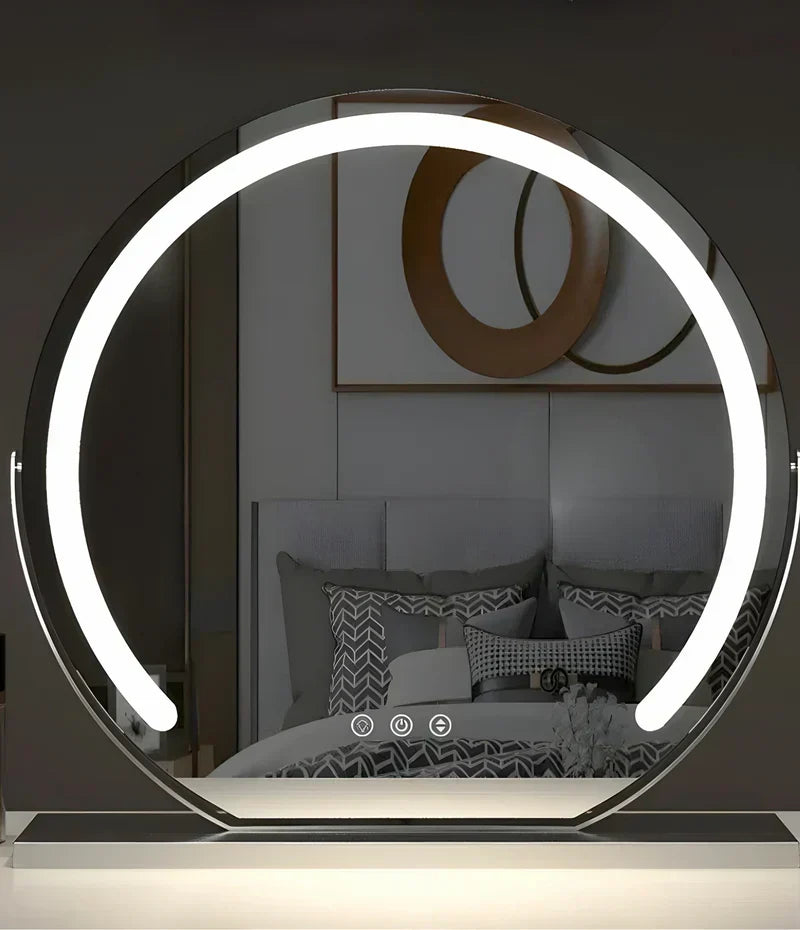 Espejo de maquillaje con luz LED