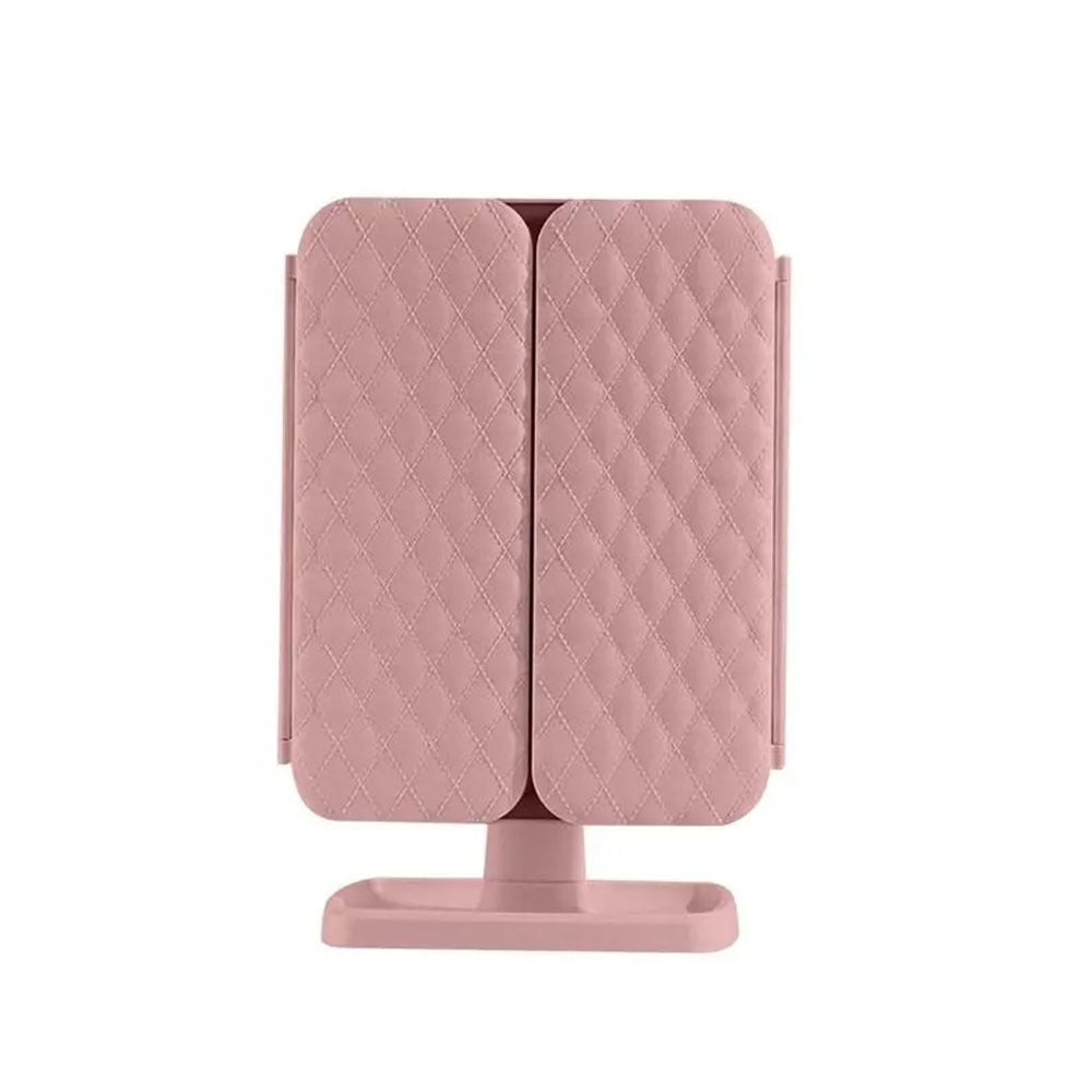 Espejo de Maquillaje Tríptico LED con 3 Modos de Luz