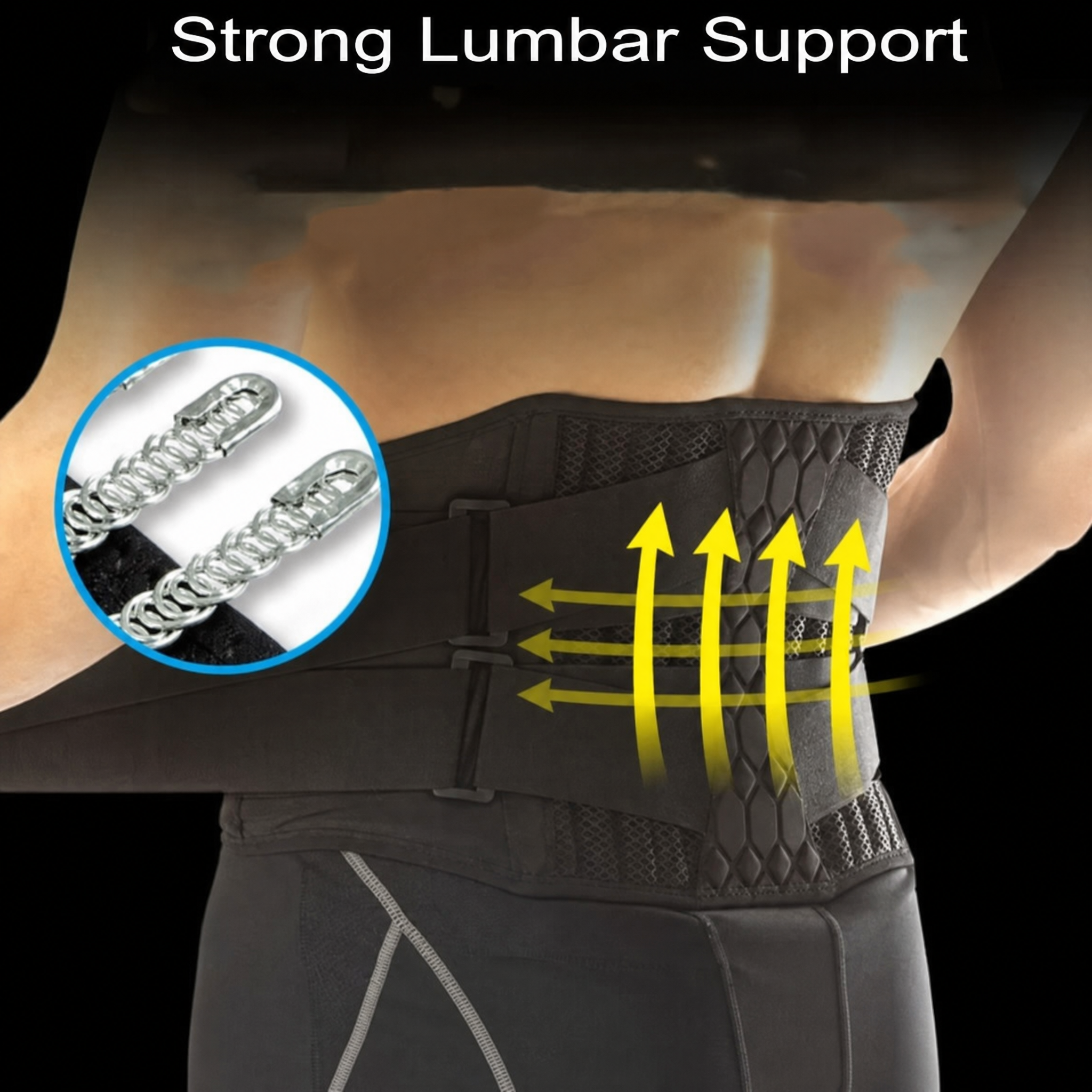 Faja de soporte lumbar para alivio del dolor de espalda baja