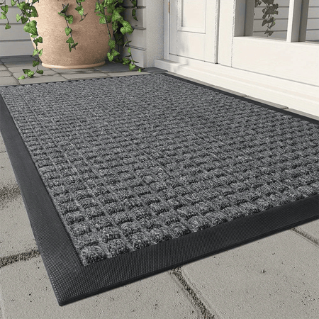 Felpudo texturizado con diseño de rombos, 45 × 75 cm