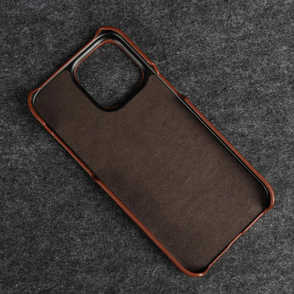 Funda de piel de vacuno artesanal para iPhone